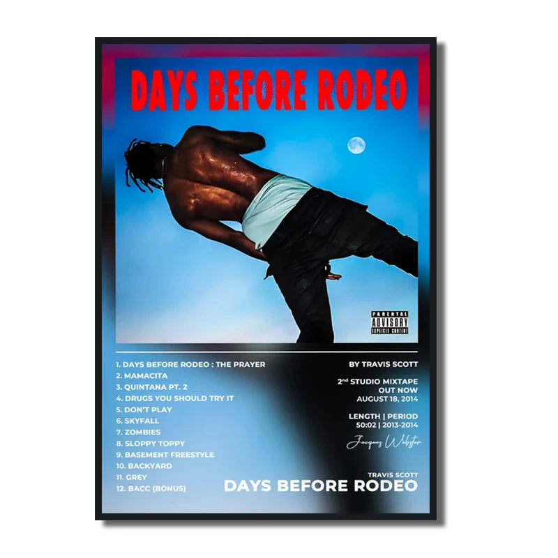 Travis Scott Rodeo/Astroworld Music Album Cover Series Art Poster Canvas Painting Wall Prints Picture for Living Room Home Decor - Travis Scott Merchandise - Free Shipping Buy Now