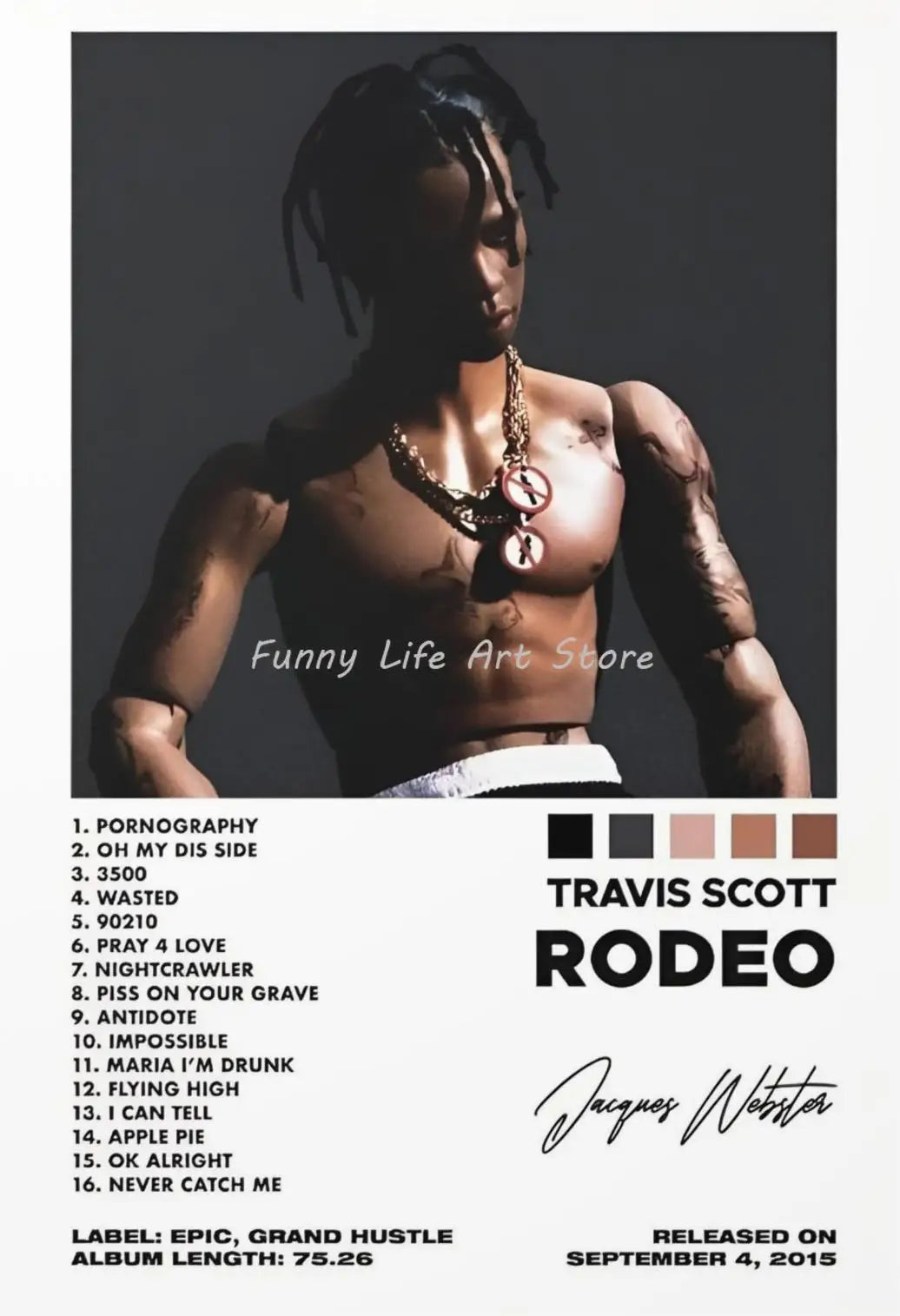 Rapper Travis-Scott Music Posters and Prints Canvas for Living Room Album Cover Singer Star Decor Gift Printing Wall Art Picture - Travis Scott Merchandise - Free Shipping Buy Now