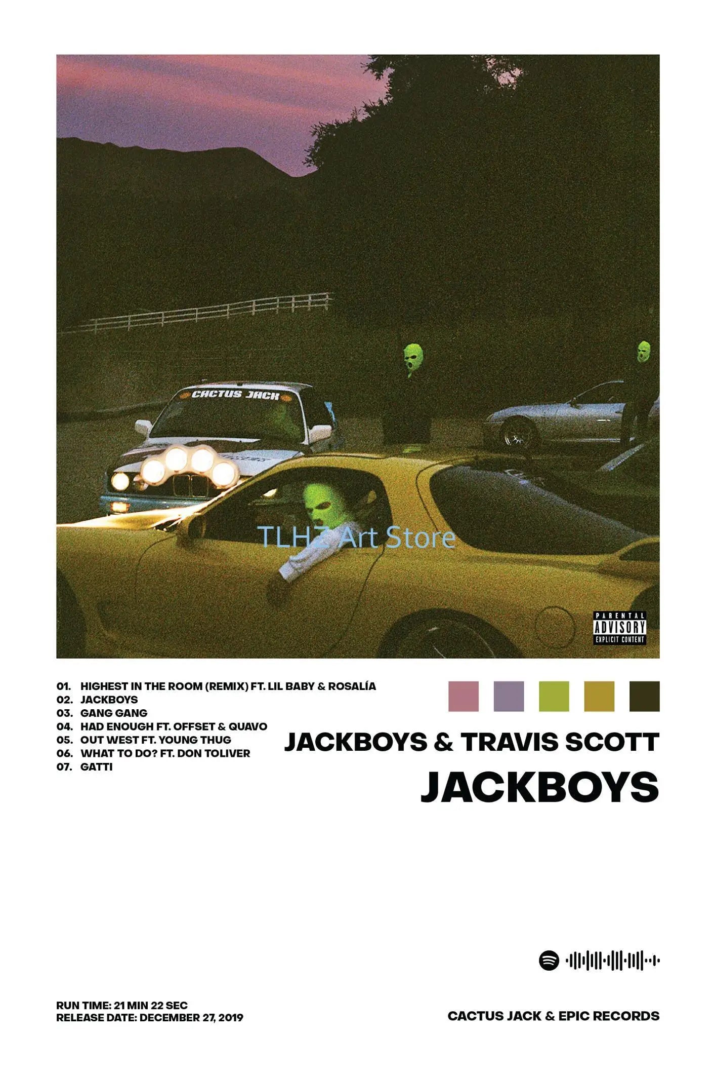 Travis-Scott Music Album Cover Singer Rapper Star Posters and Prints Canvas Printing Wall Art Picture for Living Room Decor Gift - Travis Scott Merchandise - Free Shipping Buy Now