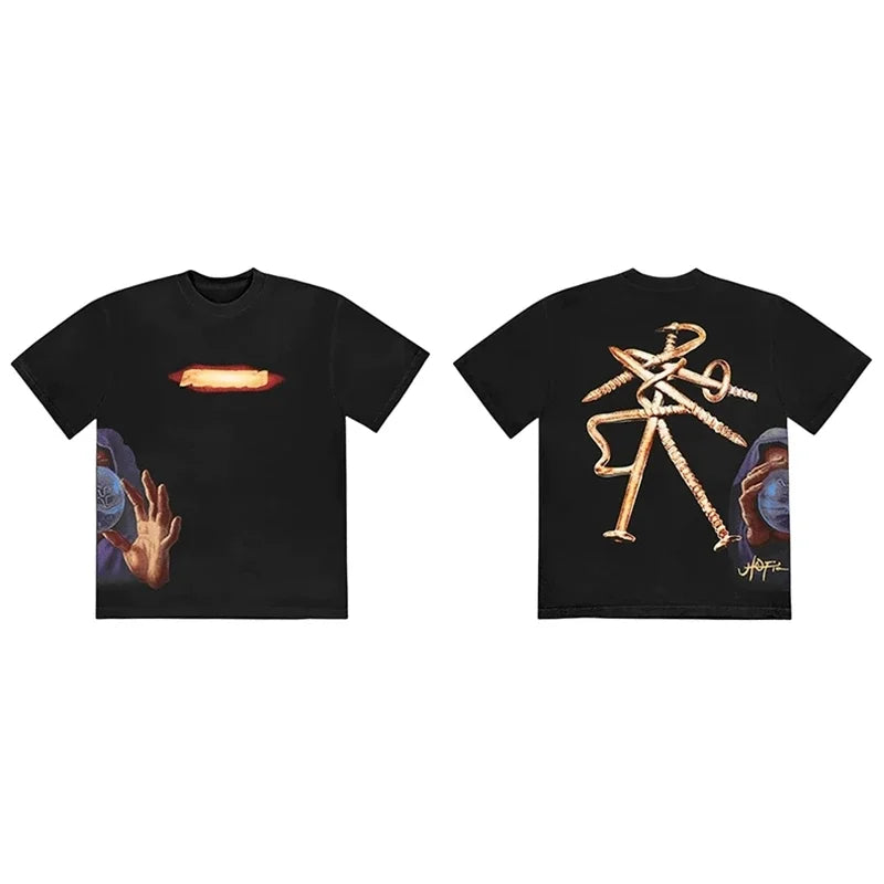 CACTUS JACK Short Sleeve T-shirt Loose Casual Crewneck Men Women Top Tees UTOPIA T Shirt - Travis Scott Merchandise - Free Shipping Buy Now