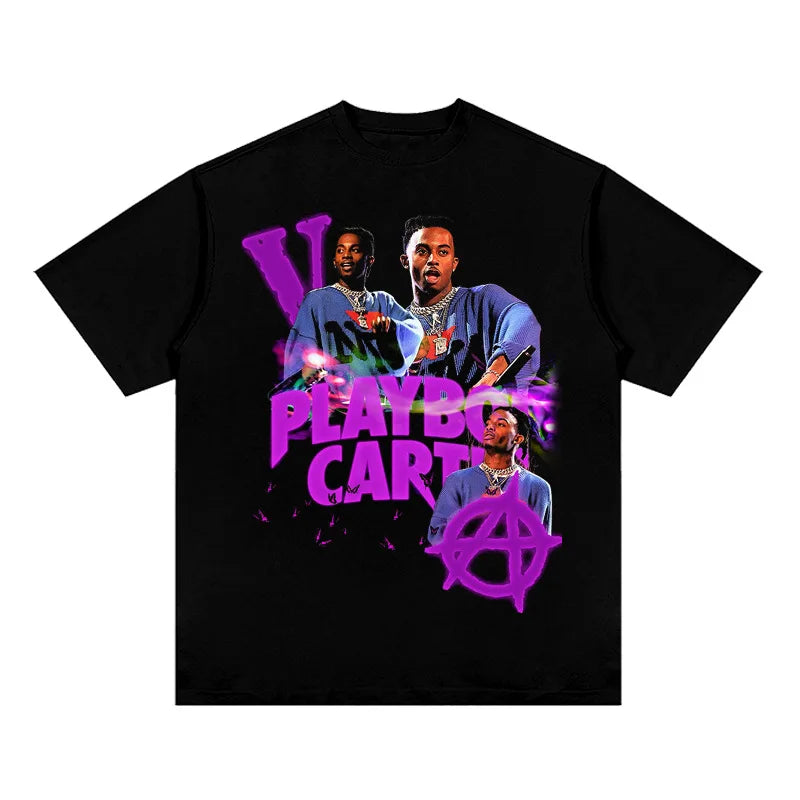 Hip hop rap 2PAC TRAVIS SCOTT personality printing summer men's 100% cotton T-shirt comfortable breathable streetwear - Travis Scott Merchandise - Free Shipping Buy Now