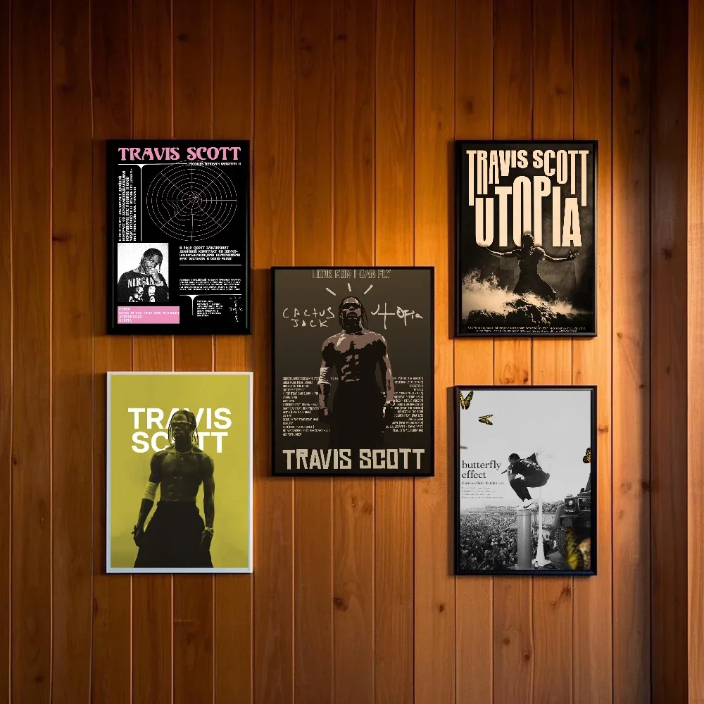 T-Travis Scott Astroworld Jackboys Music Album Poster art sticky wall waterproof home living room bedroom bar aesthetic decorati - Travis Scott Merchandise - Free Shipping Buy Now