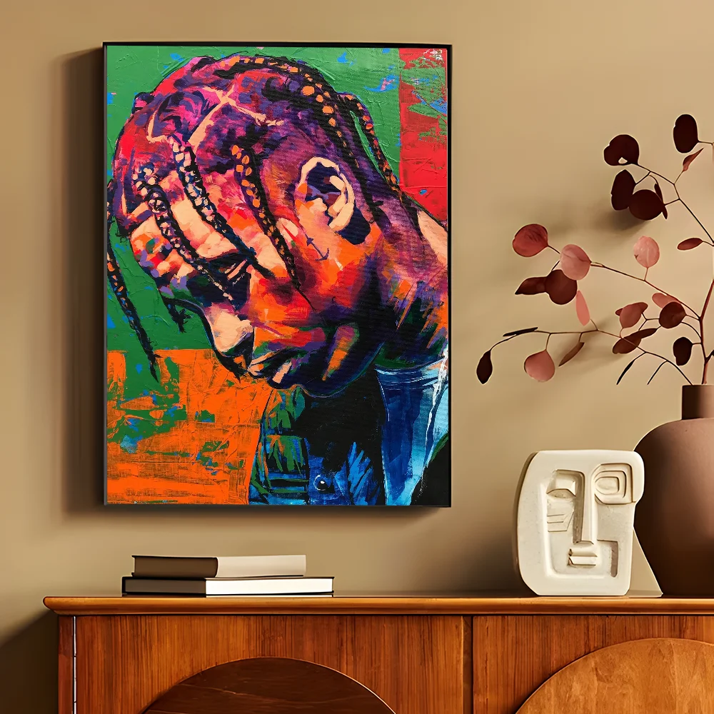 T-Travis S-Scott Utopia Movie Sticky Posters Fancy Wall Sticker for Living Room Bar Decoration Vintage Decorative Painting - Travis Scott Merchandise - Free Shipping Buy Now