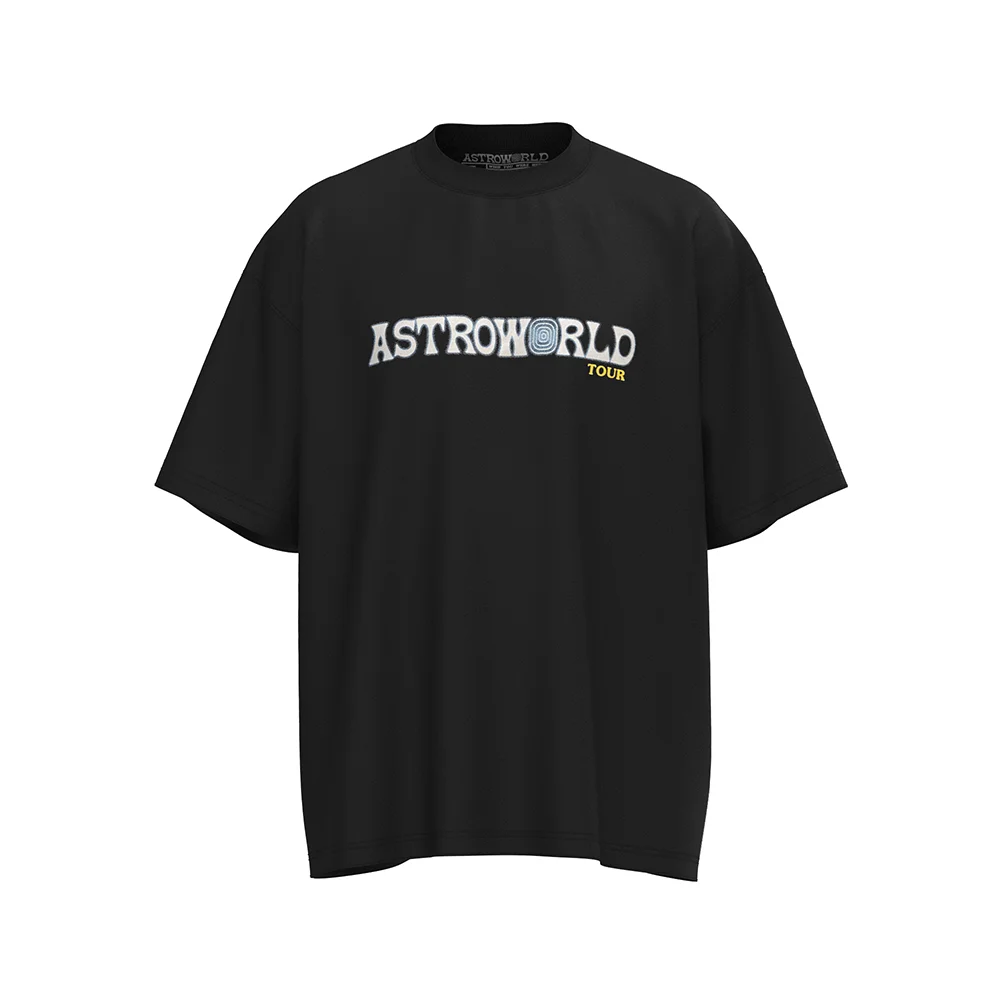 Characater Print Letter Embroidery Short Sleeve Summer Top Tees for Men Cactus Jack Crew Neck Cotton Casual Oversized Tshirts - Travis Scott Merchandise - Free Shipping Buy Now