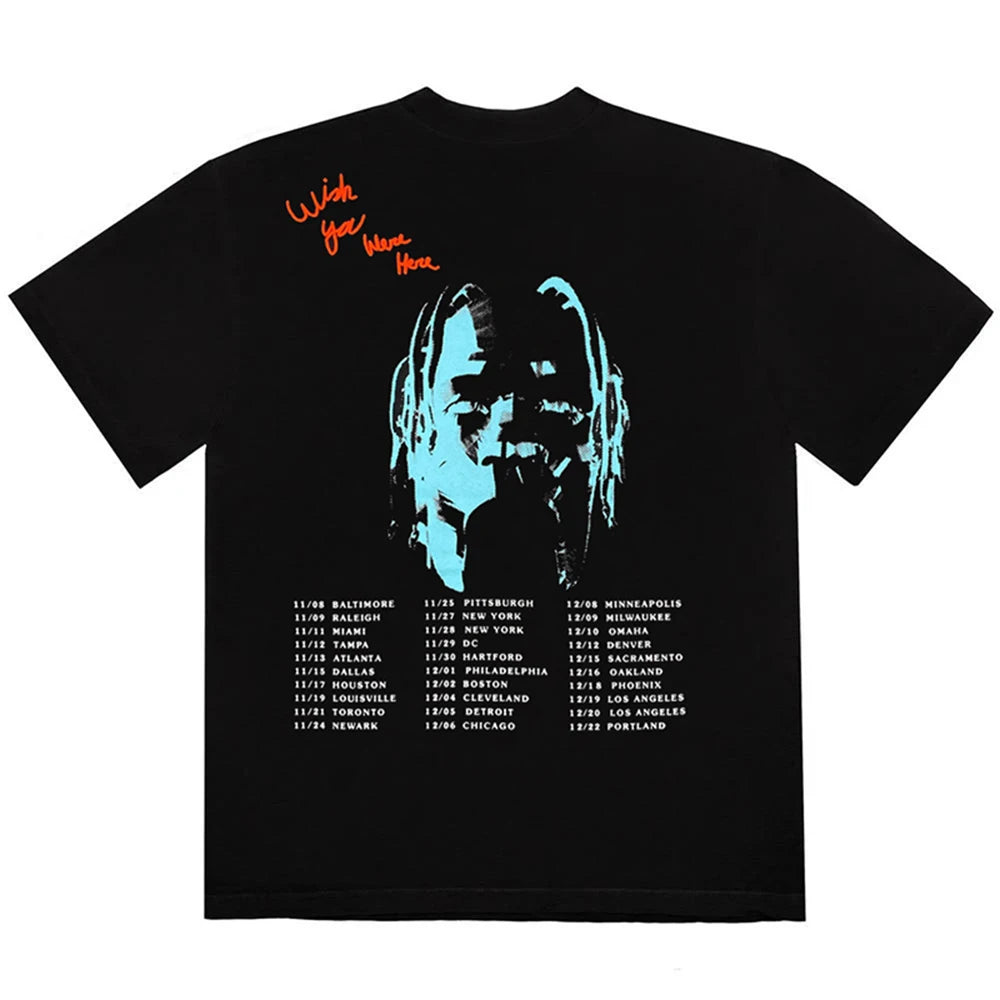 2023 New Summer Cactus Jack Letter Embroidery Short Sleeve Tees Men's Streetwear Crew Neck Cotton Tshirts Y2K Unisex Tank Tops - Travis Scott Merchandise - Free Shipping Buy Now