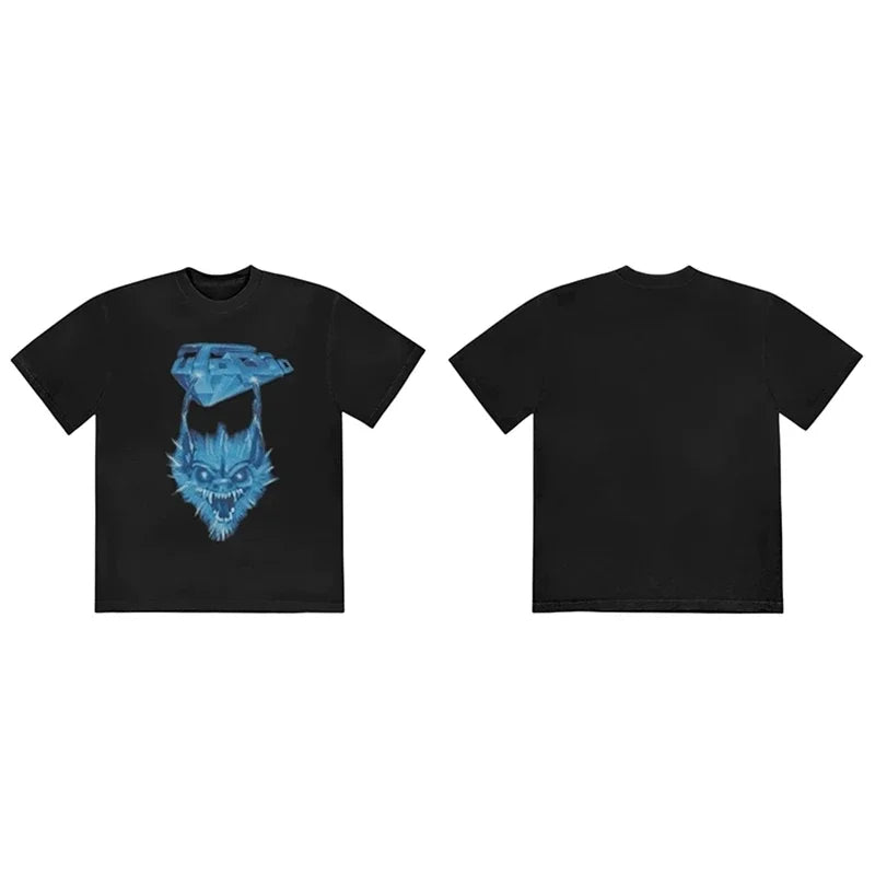 CACTUS JACK Short Sleeve T-shirt Loose Casual Crewneck Men Women Top Tees UTOPIA T Shirt - Travis Scott Merchandise - Free Shipping Buy Now