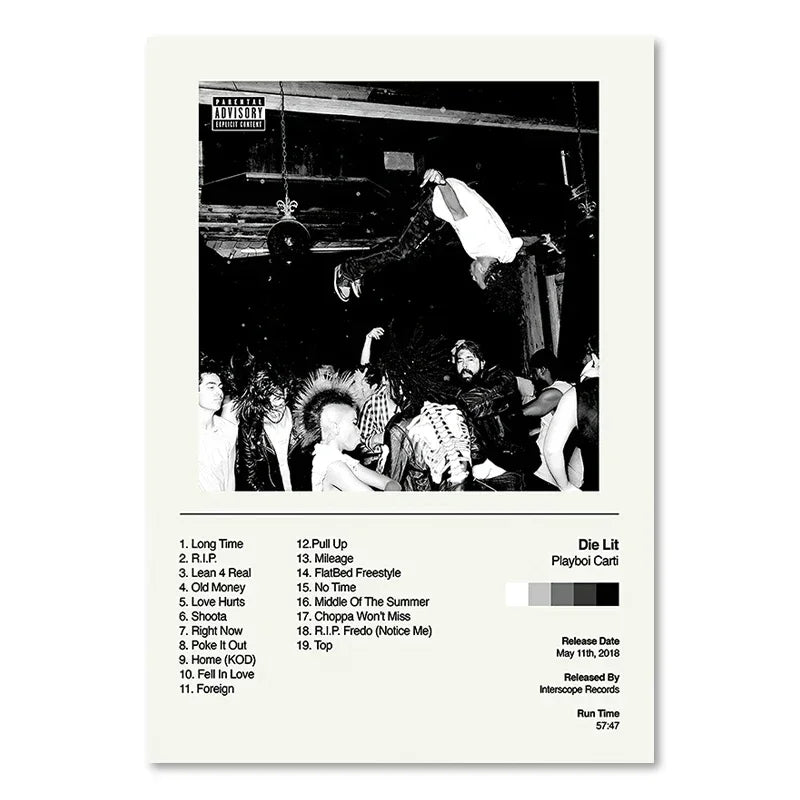 Music Album Covers Poster Rapper 2Pac,Travis Scott Hiphop Singer Album Covers Canvas Painting Wall Art Pictures Room Decor - Travis Scott Merchandise - Free Shipping Buy Now