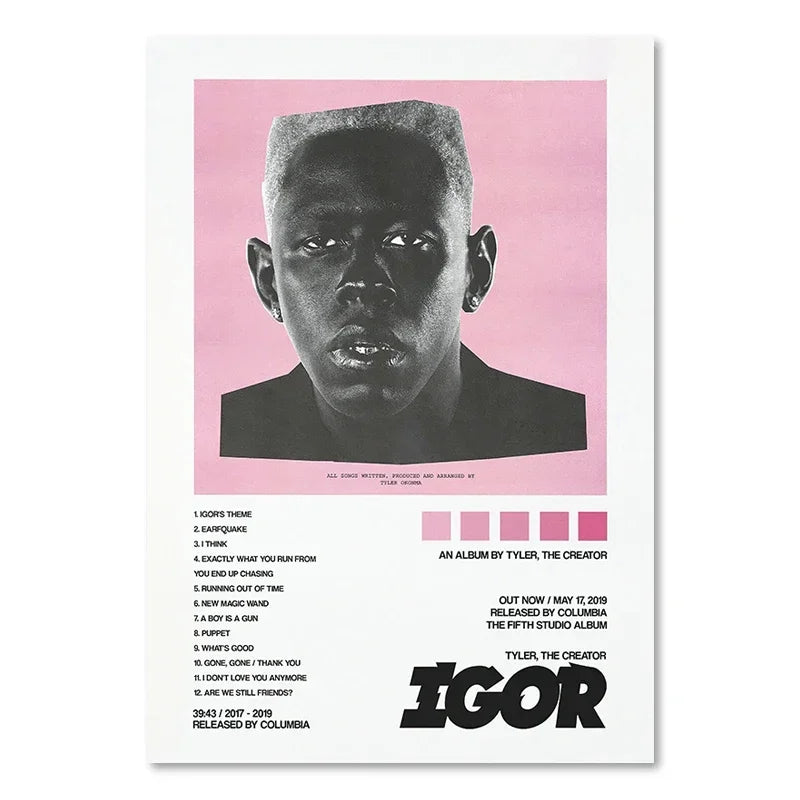 Music Album Covers Poster Rapper 2Pac,Travis Scott Hiphop Singer Album Covers Canvas Painting Wall Art Pictures Room Decor - Travis Scott Merchandise - Free Shipping Buy Now