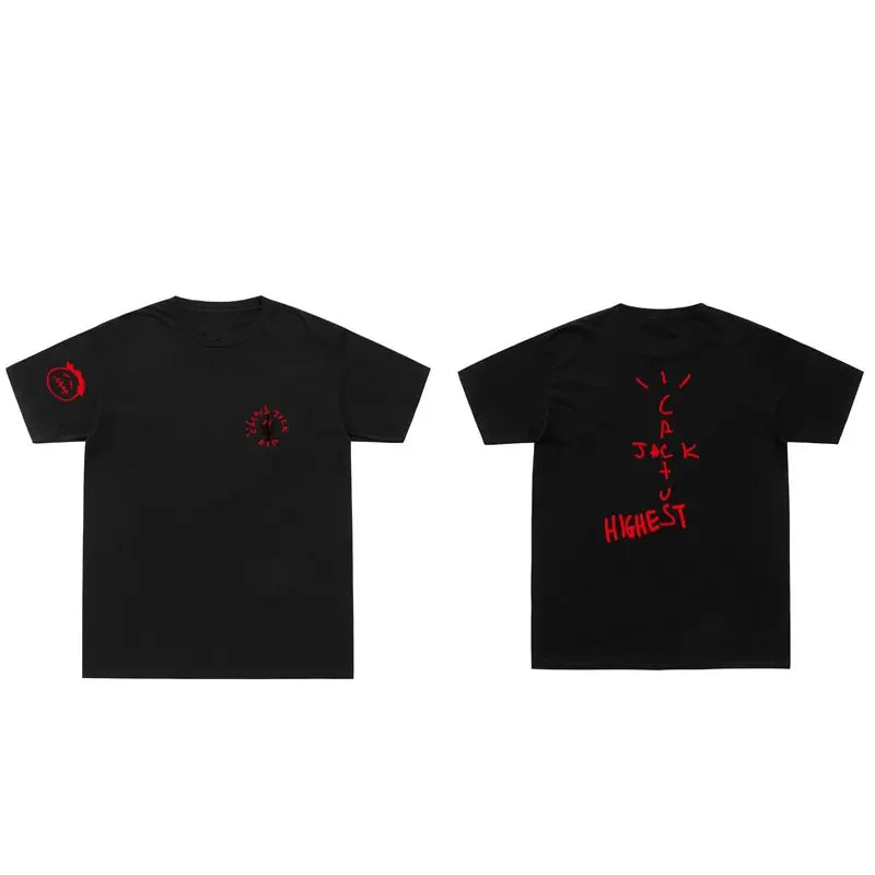 New luxury 2024 Men cactus jack T Shirts T-Shirt Hip Hop Skateboard Street Cotton T-Shirts Tee Top kenye west S-XXL - Travis Scott Merchandise - Free Shipping Buy Now