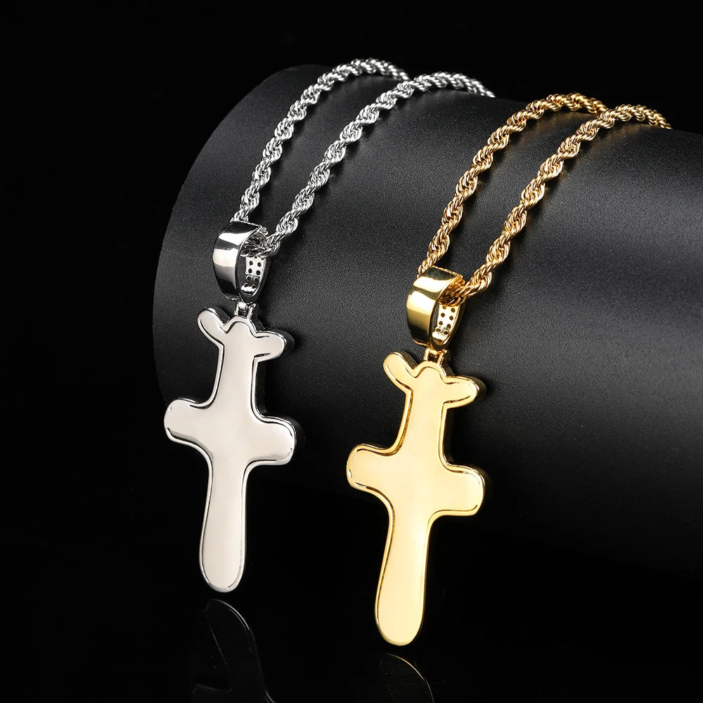 Hip Hop Singer Travis Scott With Cactus Jack Cross Zircon Pendant Necklace - Travis Scott Merchandise - Free Shipping Buy Now