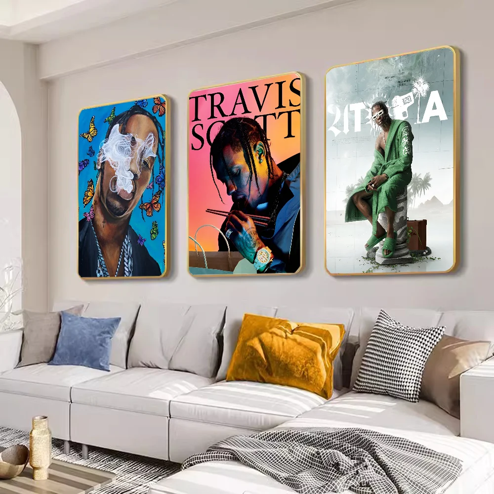 T-Travis S-Scott Utopia Movie Sticky Posters Fancy Wall Sticker for Living Room Bar Decoration Vintage Decorative Painting - Travis Scott Merchandise - Free Shipping Buy Now