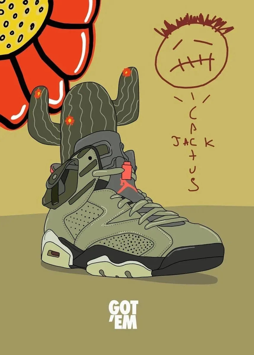 Sports Shoes Canvas Printing Graffiti Wall Art Poster Canvas Painting Home Bedroom Decoration - Travis Scott Merchandise - Free Shipping Buy Now