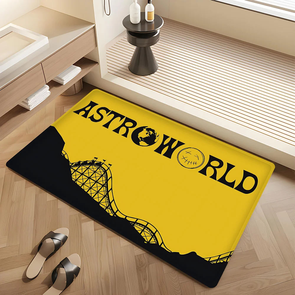 Travis Scott Astroworld Room Mats Anti-slip Absorb Water Long Strip Cushion Bedroon Mat Welcome Doormat - Travis Scott Merchandise - Free Shipping Buy Now
