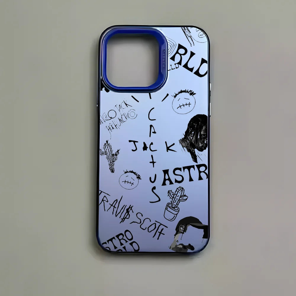 Rap Singer-T-Travis S-ScottS Phone Case For IPhone 16 15 14 13 12 11 Pro Max Black Matte Multicolor Laser Metallic Aurora Funda - Travis Scott Merchandise - Free Shipping Buy Now