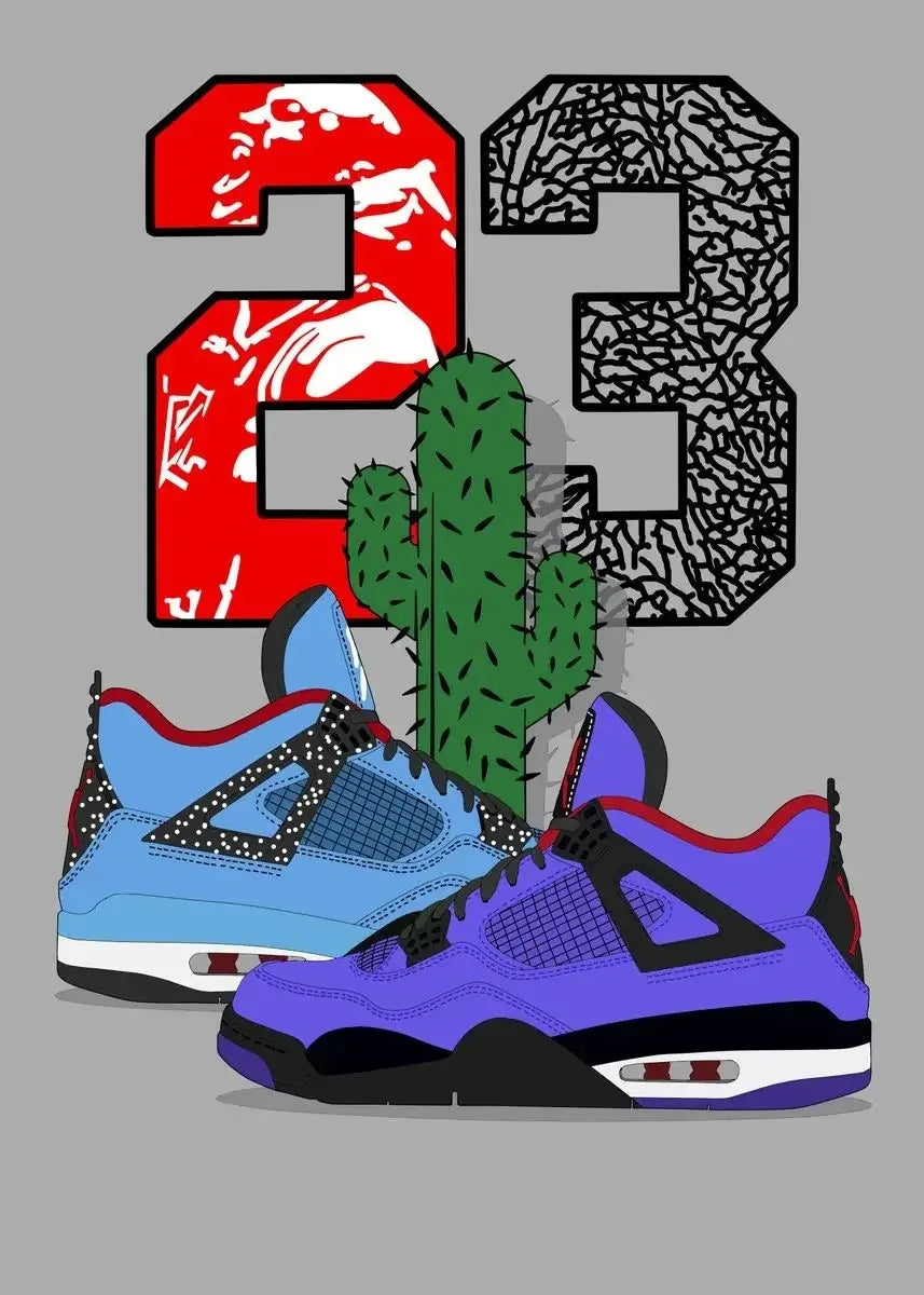 Sports Shoes Canvas Printing Graffiti Wall Art Poster Canvas Painting Home Bedroom Decoration - Travis Scott Merchandise - Free Shipping Buy Now