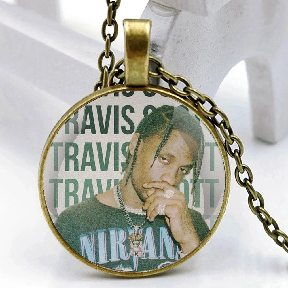 Fashion Accessory Rapper Travis Scott Glass Dome Pendant Necklaces Women Men Jewelry Accessories Unique Gifts for Men Women - Travis Scott Merchandise - Free Shipping Buy Now