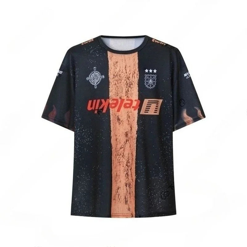 Summer Travis Scott Spain Soccer Jersey Men Football Soccer Round Neck Jersey Breathable Quick-Drying Tee Sport Motorcycle Top - Travis Scott Merchandise - Free Shipping Buy Now