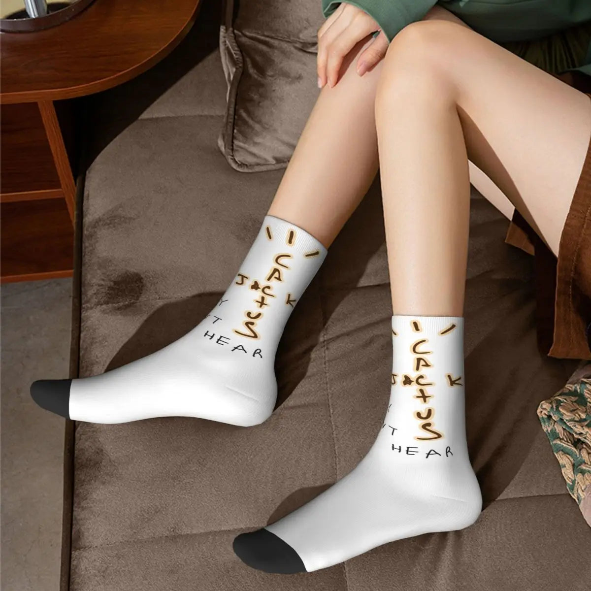 Funny Travis Scott Football Socks Polyester Middle Tube Socks for Women Men - Travis Scott Merchandise - Free Shipping Buy Now