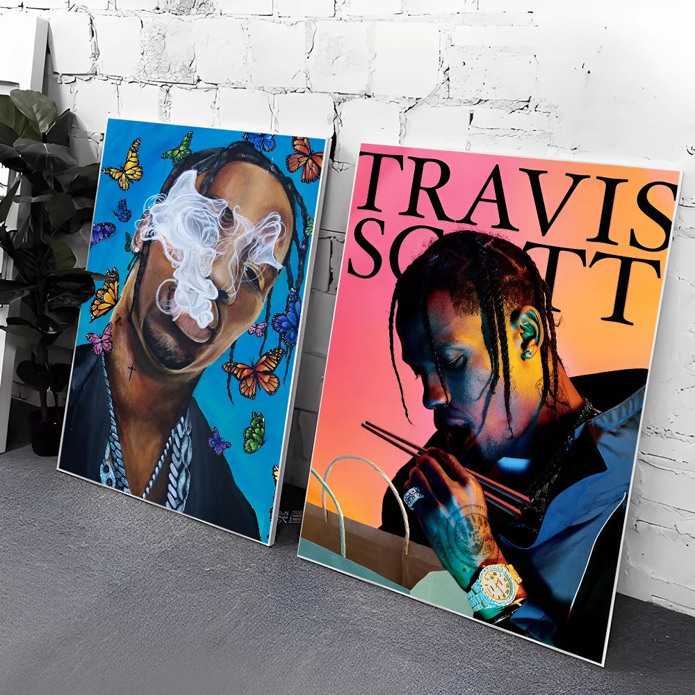 T-Travis S-Scott Utopia Movie Sticky Posters Fancy Wall Sticker for Living Room Bar Decoration Vintage Decorative Painting - Travis Scott Merchandise - Free Shipping Buy Now