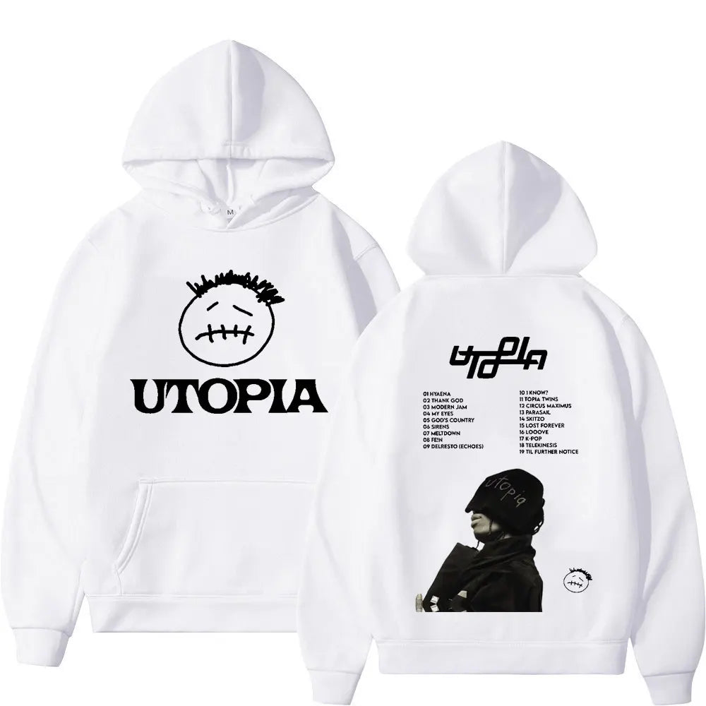 Hot Sale Rapper Cactus Jack Hoodie Utopia Music Album Print Sweatshirts Men Women Fashion Hip Hop Oversized Hoodies Streetwear - Travis Scott Merchandise - Free Shipping Buy Now