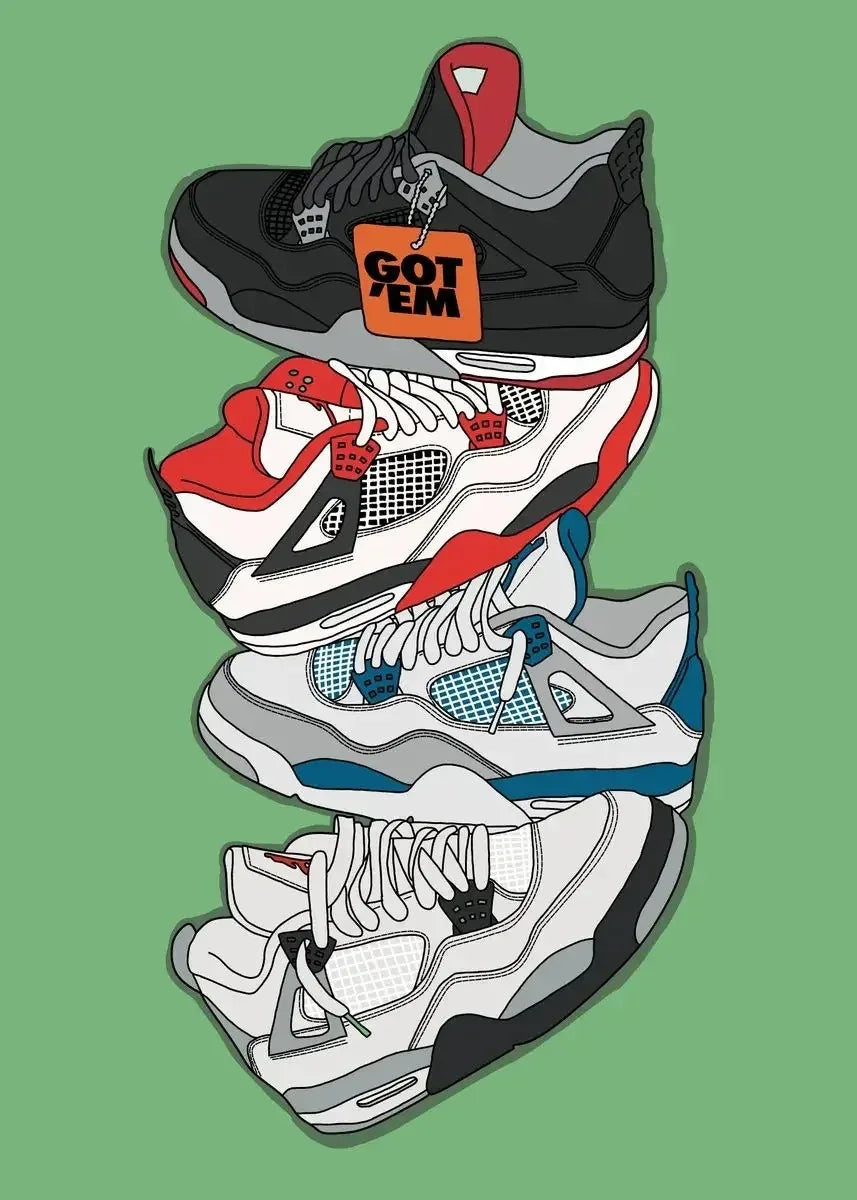 Sports Shoes Canvas Printing Graffiti Wall Art Poster Canvas Painting Home Bedroom Decoration - Travis Scott Merchandise - Free Shipping Buy Now