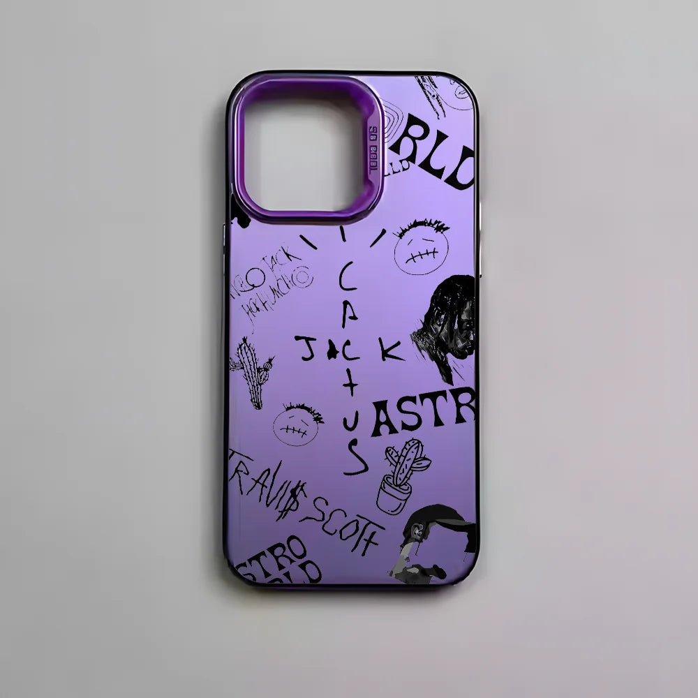 Travis S-Scott Rapper Singer Phone Case For IPhone 16 15 14 13 12 11 Pro Max Multicolor Laser Black Matte Metallic Aurora Funda - Travis Scott Merchandise - Free Shipping Buy Now