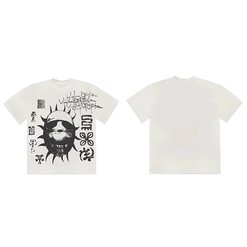 CACTUS JACK Short Sleeve T-shirt Loose Casual Crewneck Men Women Top Tees UTOPIA T Shirt - Travis Scott Merchandise - Free Shipping Buy Now