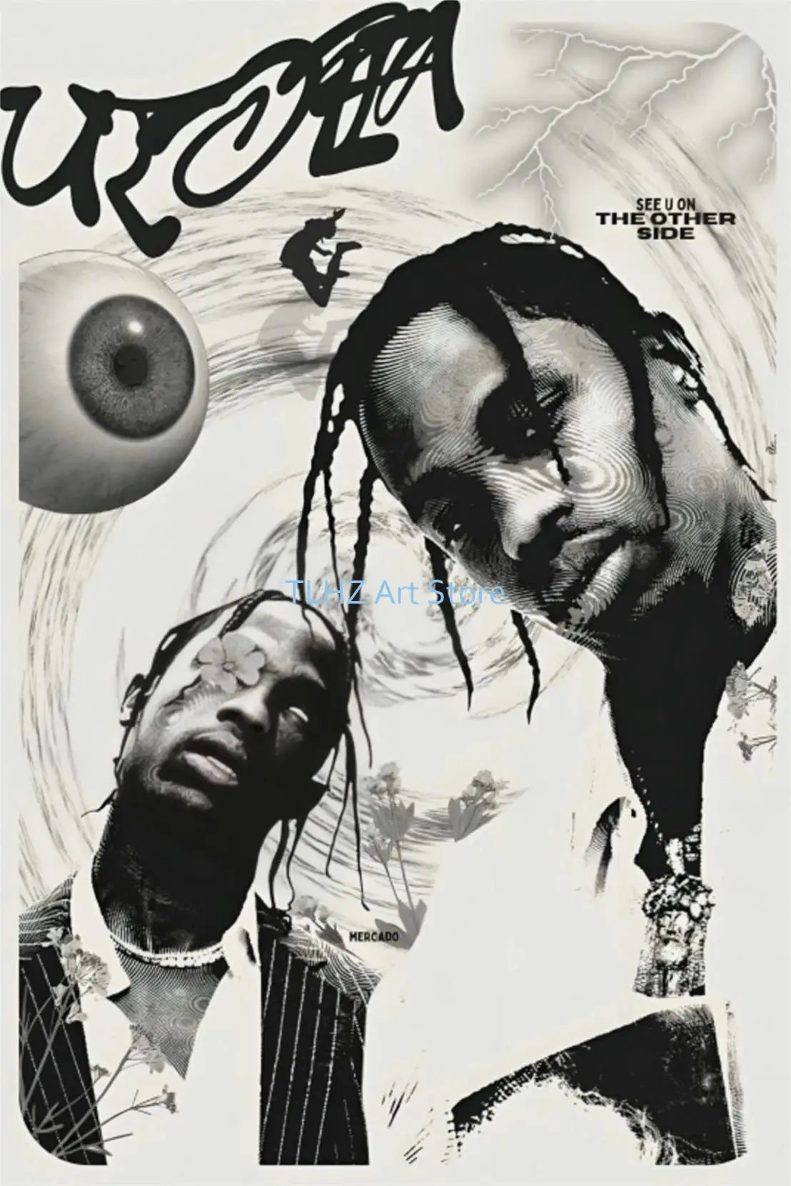 Travis-Scott Music Album Cover Canvas Printing Wall Art Singer Rapper Star Posters and Prints Picture for Living Room Decor Gift - Travis Scott Merchandise - Free Shipping Buy Now