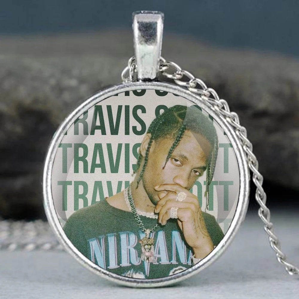 Fashion Accessory Rapper Travis Scott Glass Dome Pendant Necklaces Women Men Jewelry Accessories Unique Gifts for Men Women - Travis Scott Merchandise - Free Shipping Buy Now