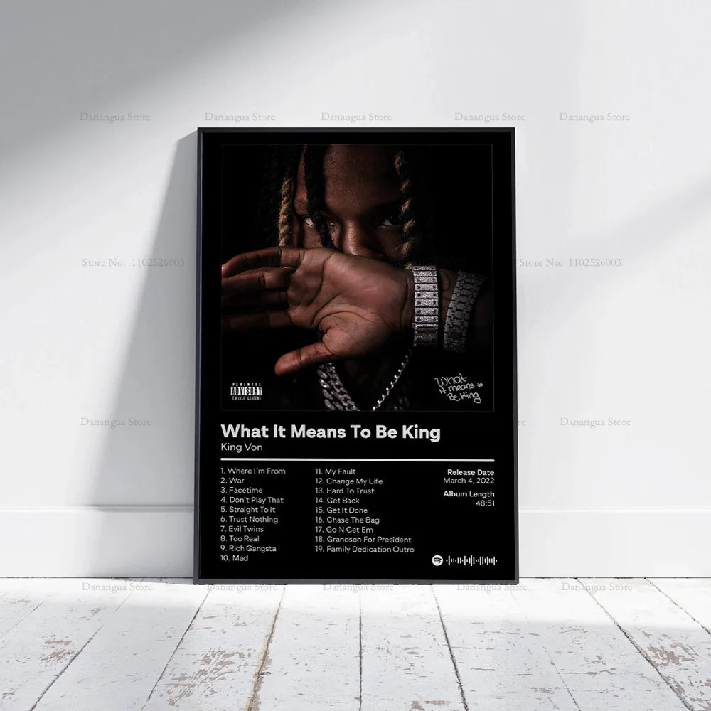 King Poster Von Welcome To O Block Music Album Poster Poster Prints Wall Art Canvas Painting Picture Photo Gift Room Home Decor - Travis Scott Merchandise - Free Shipping Buy Now