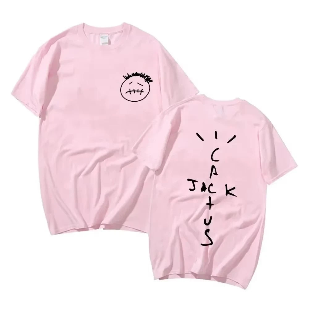 2025 Rapper Cactus Jack Music Album T Shirts Men Fashion Hip Hop T Shirt Casual Cotton Short Sleeve T-shirt Tops - Travis Scott Merchandise - Free Shipping Buy Now