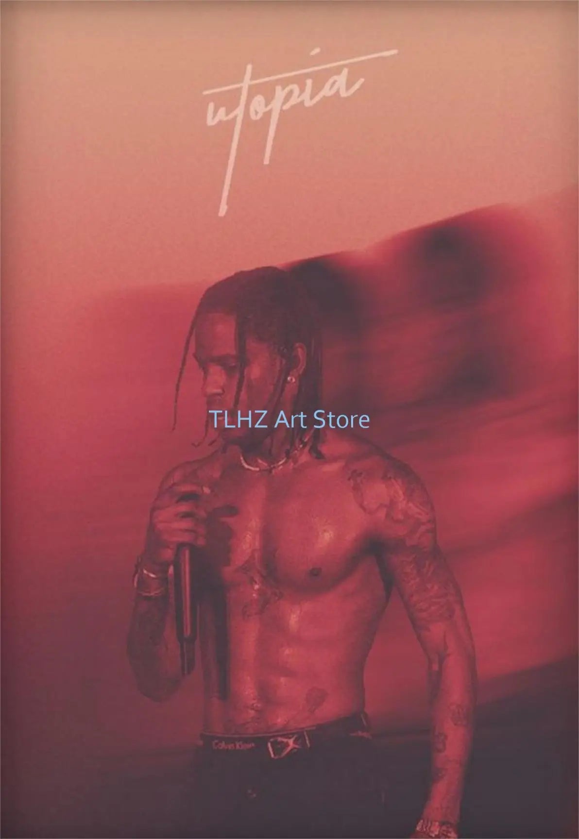Travis-Scott Music Album Cover Canvas Printing Wall Art Singer Rapper Star Posters and Prints Picture for Living Room Decor Gift - Travis Scott Merchandise - Free Shipping Buy Now