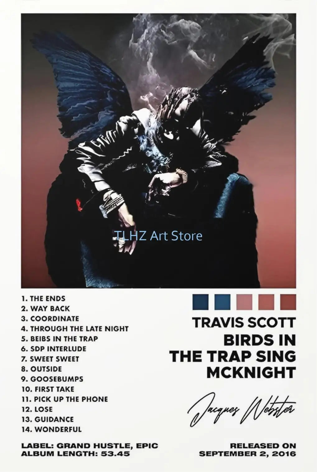 Travis-Scott Music Album Cover Singer Rapper Star Posters and Prints Canvas Printing Wall Art Picture for Living Room Decor Gift - Travis Scott Merchandise - Free Shipping Buy Now