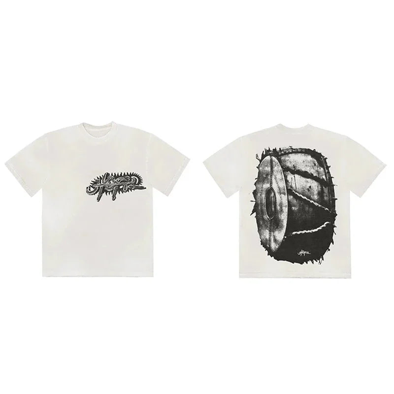 CACTUS JACK Short Sleeve T-shirt Loose Casual Crewneck Men Women Top Tees UTOPIA T Shirt - Travis Scott Merchandise - Free Shipping Buy Now