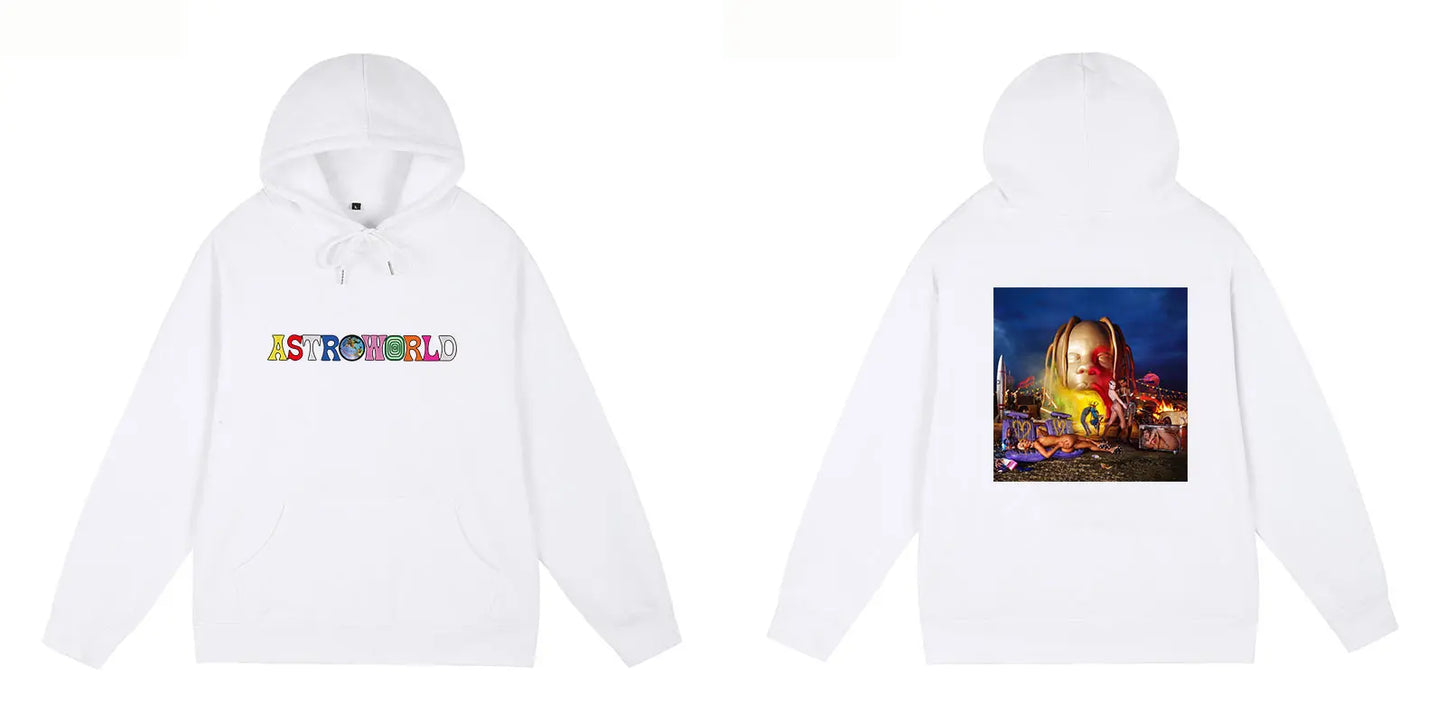 2024 Fashion Travis Scott Hooded Hoodie Astroworld Hoodie Rap Street Hip-hop Men's and Women's Outerwear Tops Streetwear - Travis Scott Merchandise - Free Shipping Buy Now