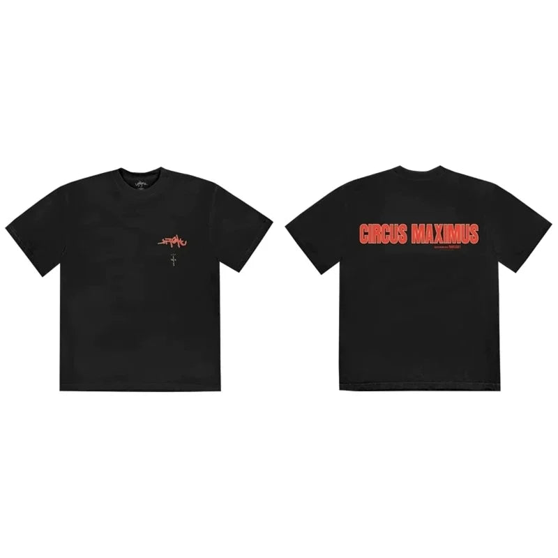 CACTUS JACK Short Sleeve T-shirt Loose Casual Crewneck Men Women Top Tees UTOPIA T Shirt - Travis Scott Merchandise - Free Shipping Buy Now