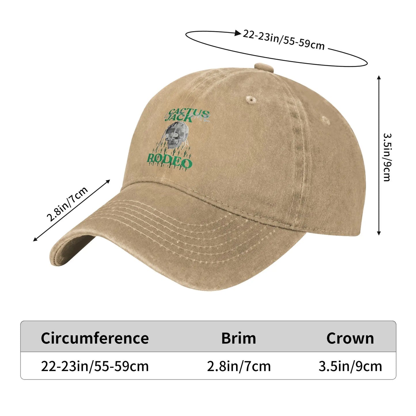 T-Travis Scott Unisex Baseball Cap Cactus Jack Rodeo Distressed Washed Hats Cap Outdoor Summer Unstructured Soft Snapback Cap - Travis Scott Merchandise - Free Shipping Buy Now