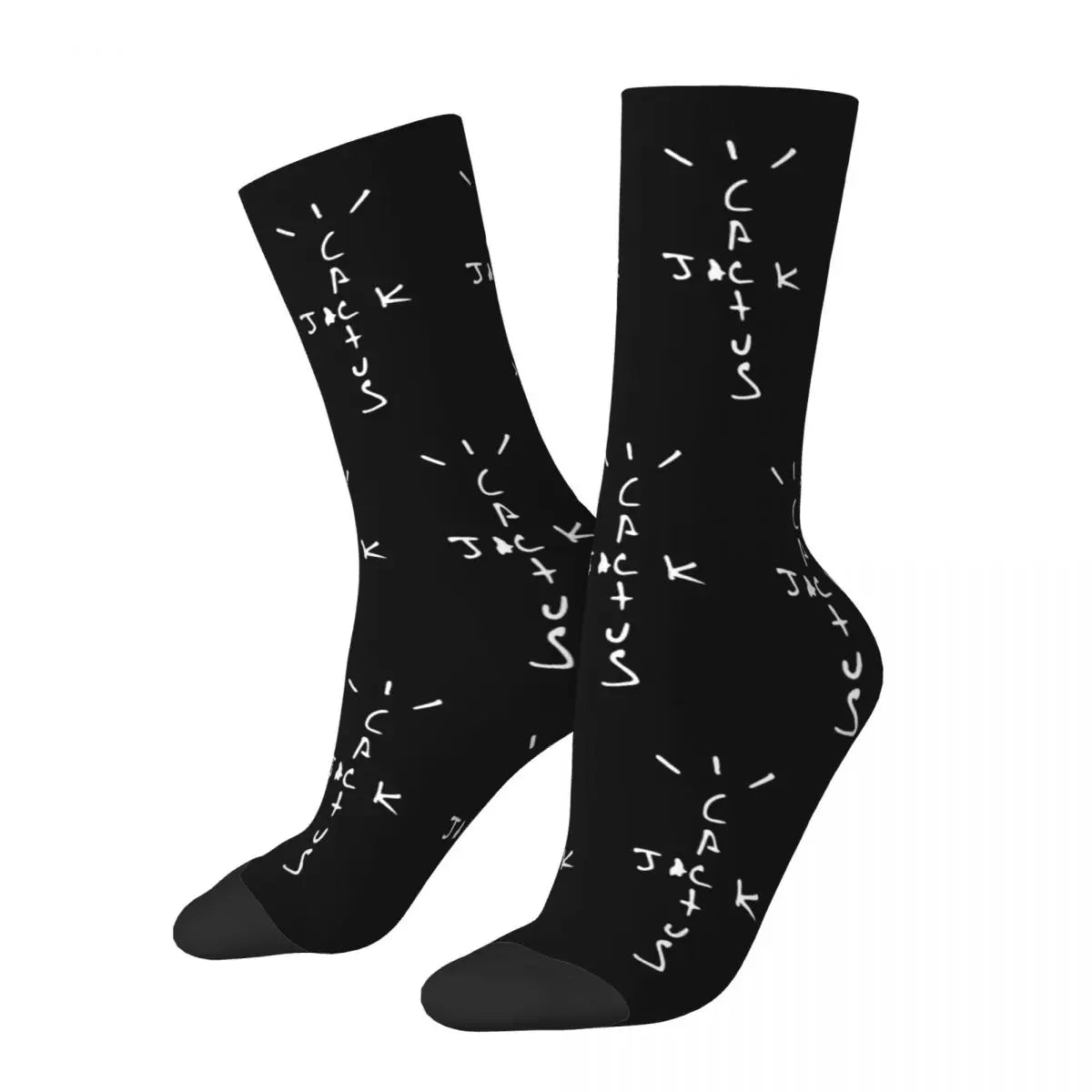 Harajuku Best Logos Jack Cactus Travis Scott Football Socks Polyester Middle Tube Socks for Women Men - Travis Scott Merchandise - Free Shipping Buy Now