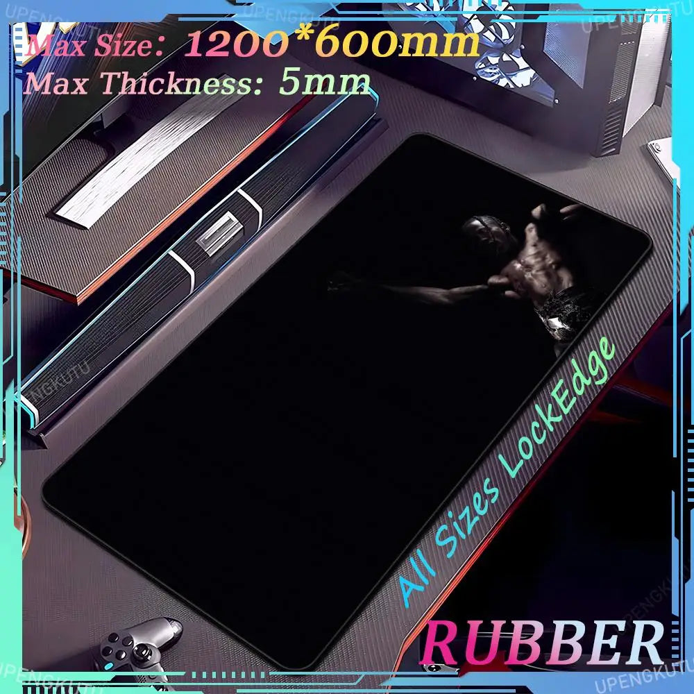 Travis Scott Oversized XXXL MousePad Anime Lock Edge Keyboard Gaming Accessories PC Rubber Mouse Pad Thick Desk Mat Carpet - Travis Scott Merchandise - Free Shipping Buy Now