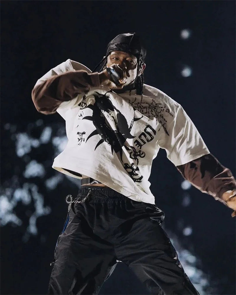 CACTUS JACK Short Sleeve T-shirt Loose Casual Crewneck Men Women Top Tees UTOPIA T Shirt - Travis Scott Merchandise - Free Shipping Buy Now