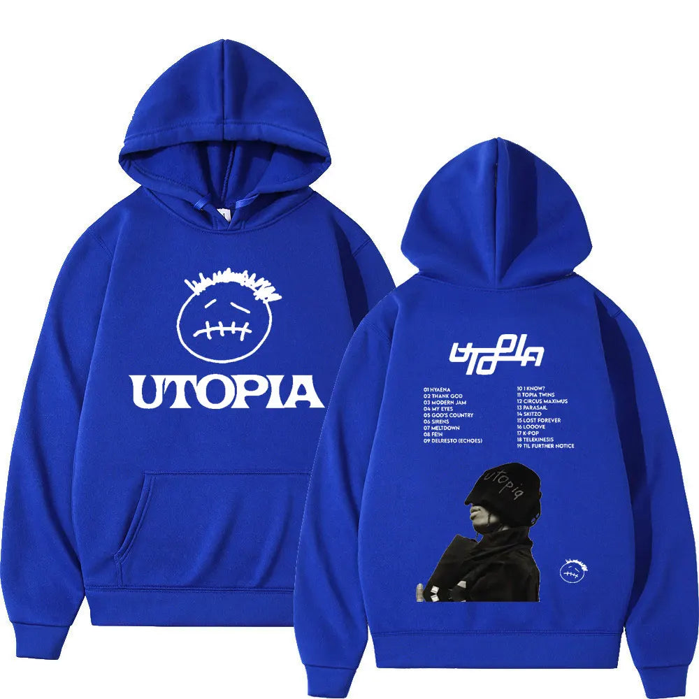 Hot Sale Rapper Cactus Jack Hoodie Utopia Music Album Print Sweatshirts Men Women Fashion Hip Hop Oversized Hoodies Streetwear - Travis Scott Merchandise - Free Shipping Buy Now