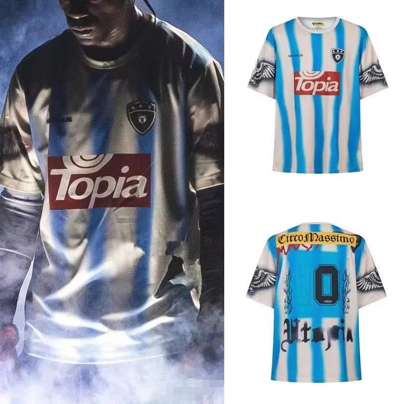 2025 New TRAVIS SCOTT CACTUS JACK3d Printed Football Jerseys Loose Sports Jerseys Short Sleeved T-shirts for Men Women - Travis Scott Merchandise - Free Shipping Buy Now