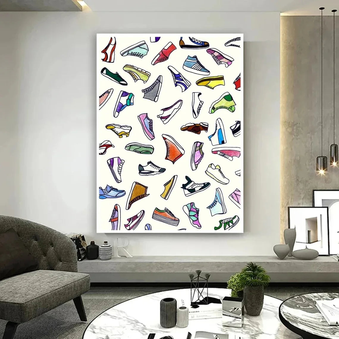 Sports Shoes Canvas Printing Graffiti Wall Art Poster Canvas Painting Home Bedroom Decoration - Travis Scott Merchandise - Free Shipping Buy Now