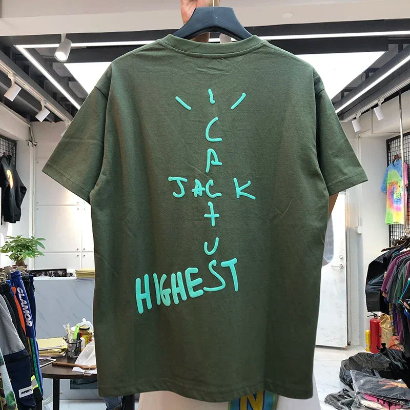 New luxury 2024 Men cactus jack T Shirts T-Shirt Hip Hop Skateboard Street Cotton T-Shirts Tee Top kenye west S-XXL - Travis Scott Merchandise - Free Shipping Buy Now