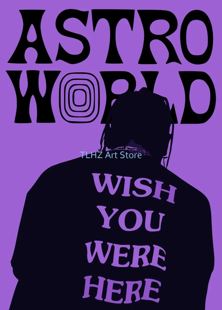 Travis-Scott Music Album Cover Canvas Printing Wall Art Singer Rapper Star Posters and Prints Picture for Living Room Decor Gift - Travis Scott Merchandise - Free Shipping Buy Now