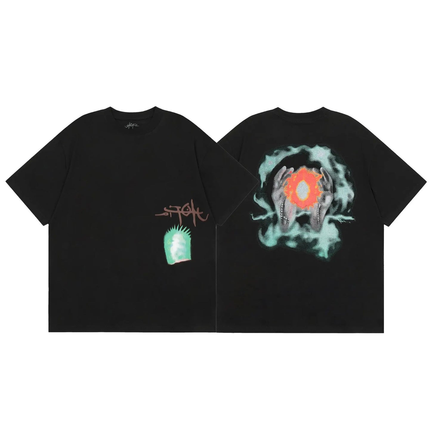 Travis Scott Album Art Graffiti T-shirt Shoulder-heavy trend Comfortable loose casual 100% cotton crew neck short sleeve T-shirt - Travis Scott Merchandise - Free Shipping Buy Now