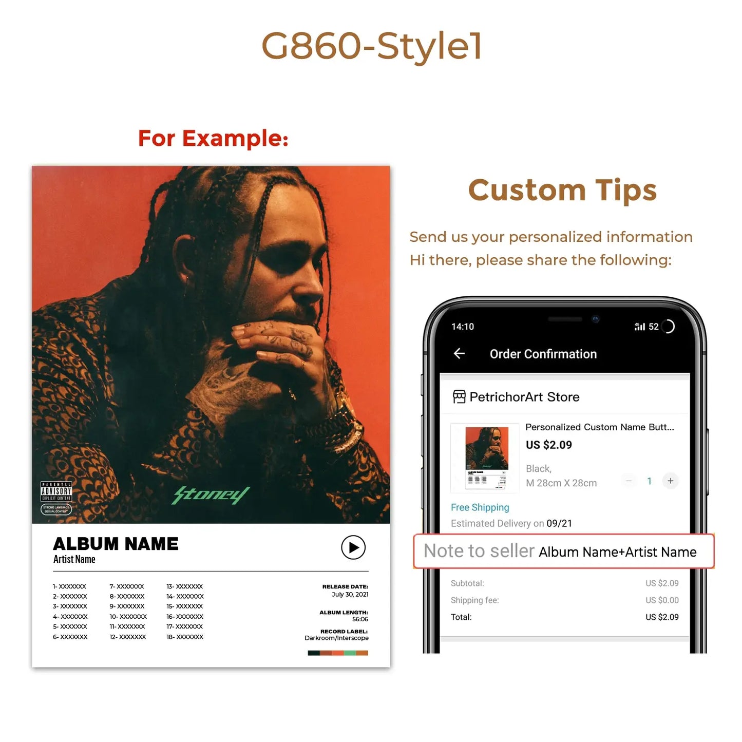 Album Track List Cover Art Wall Art Custom Personalized Band Pop Music Prints Canvas Painting Poster Pictures For Living Room - Travis Scott Merchandise - Free Shipping Buy Now