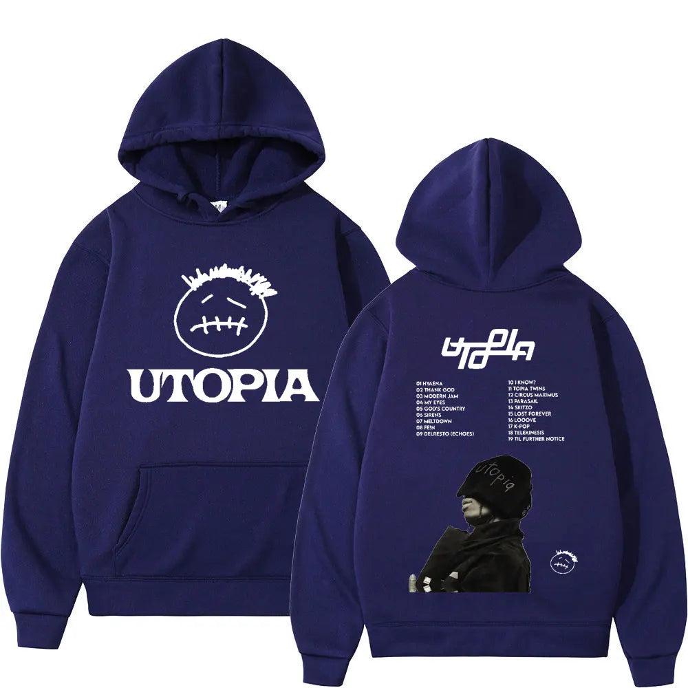 Hot Sale Rapper Cactus Jack Hoodie Utopia Music Album Print Sweatshirts Men Women Fashion Hip Hop Oversized Hoodies Streetwear - Travis Scott Merchandise - Free Shipping Buy Now