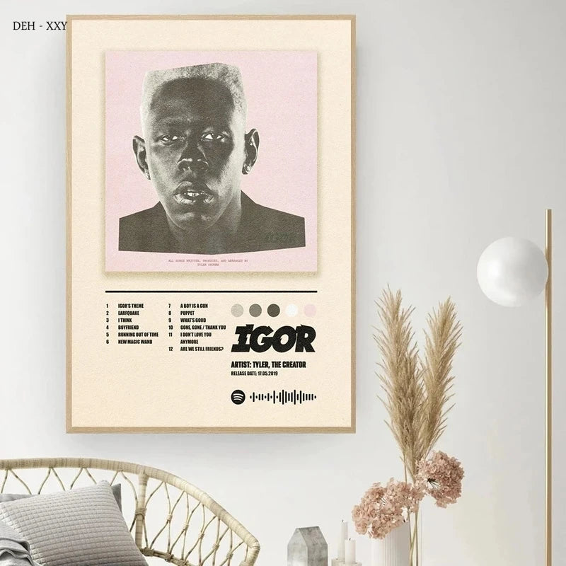 Music Album Covers Poster Rapper Hiphop Singer Album Covers Canvas Painting Wall Art Pictures Room Decor - Travis Scott Merchandise - Free Shipping Buy Now