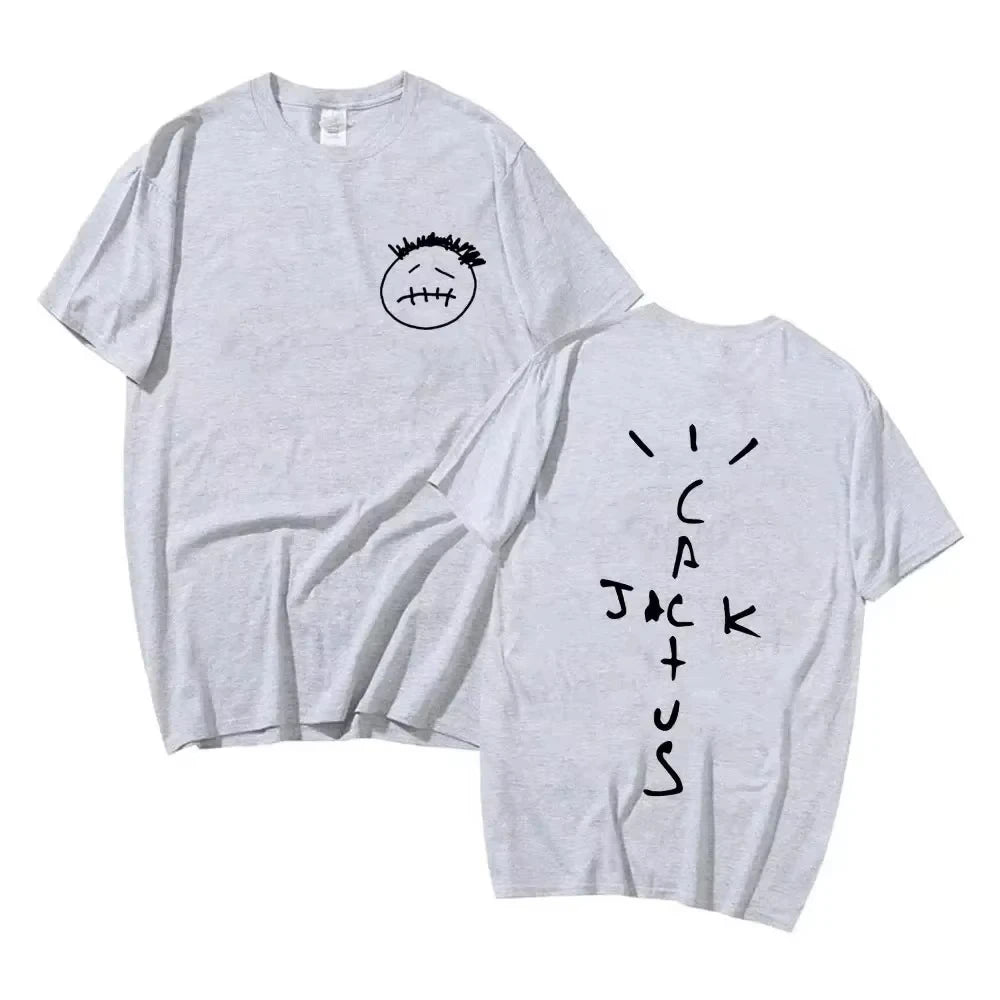 2025 Rapper Cactus Jack Music Album T Shirts Men Fashion Hip Hop T Shirt Casual Cotton Short Sleeve T-shirt Tops - Travis Scott Merchandise - Free Shipping Buy Now
